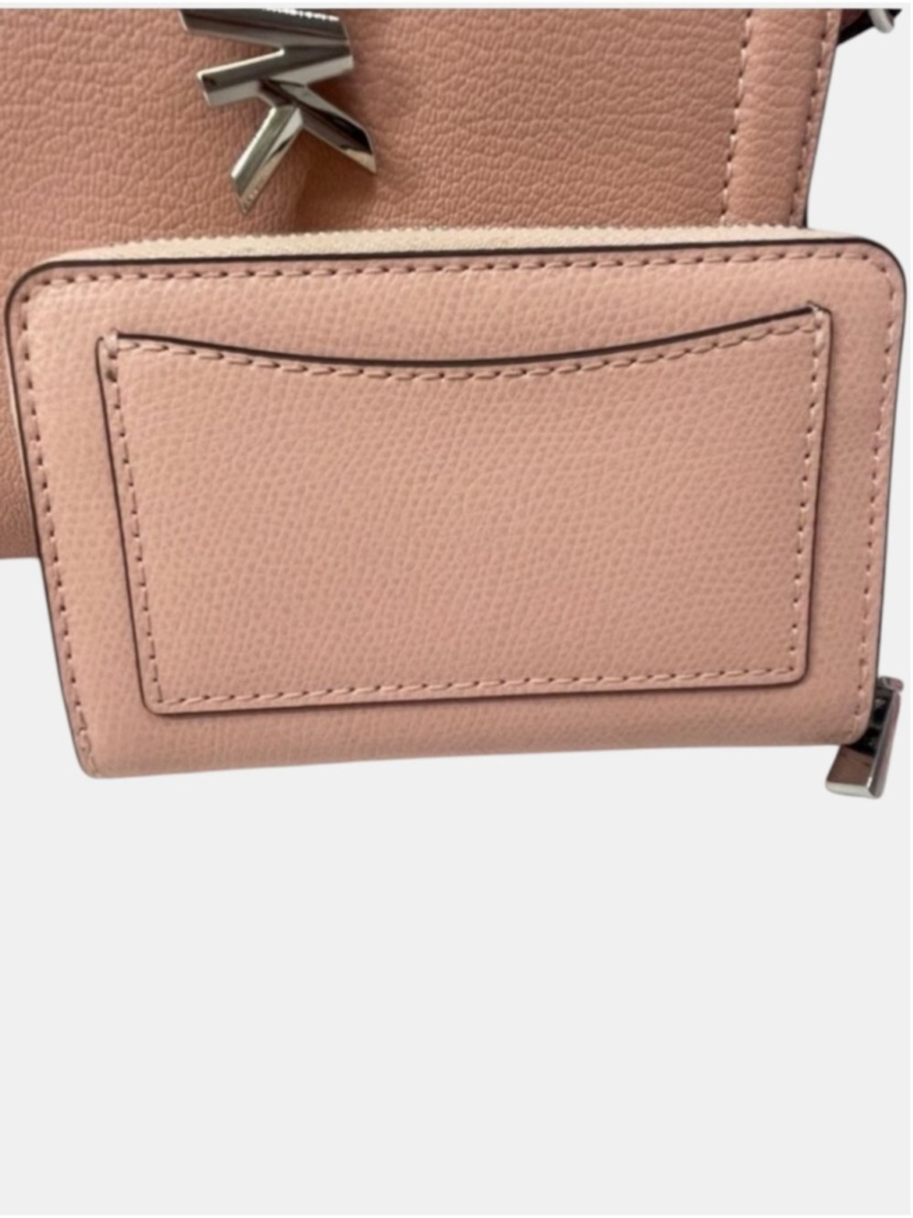 Michael Kors Laila Medium Leather Satchel & Matching Wallet Smoky Rose Pink - Picture 10 of 10